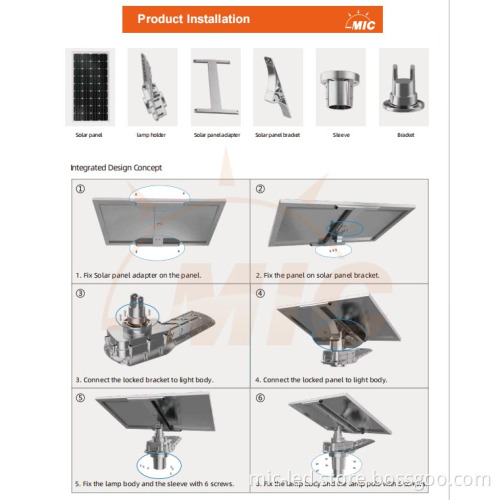 3 Years Warranty Outdoor Solar Lights 20W-100W Lampadaire Solaire Exterieur